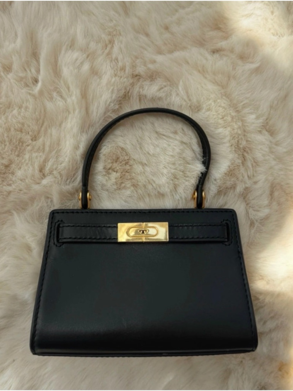 Tory Burch Lee Radziwill Nano Bag – Black Leather – Top Handle & Crossbody